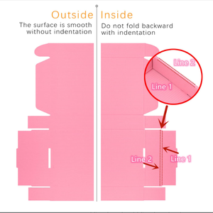 Kleine rosa Karton Wellpappe Mailer Boxen Prägung Aseptische Verpackung für kleine Unternehmen Bastel geschenke mit UV-Beständigkeit - Product Image 6