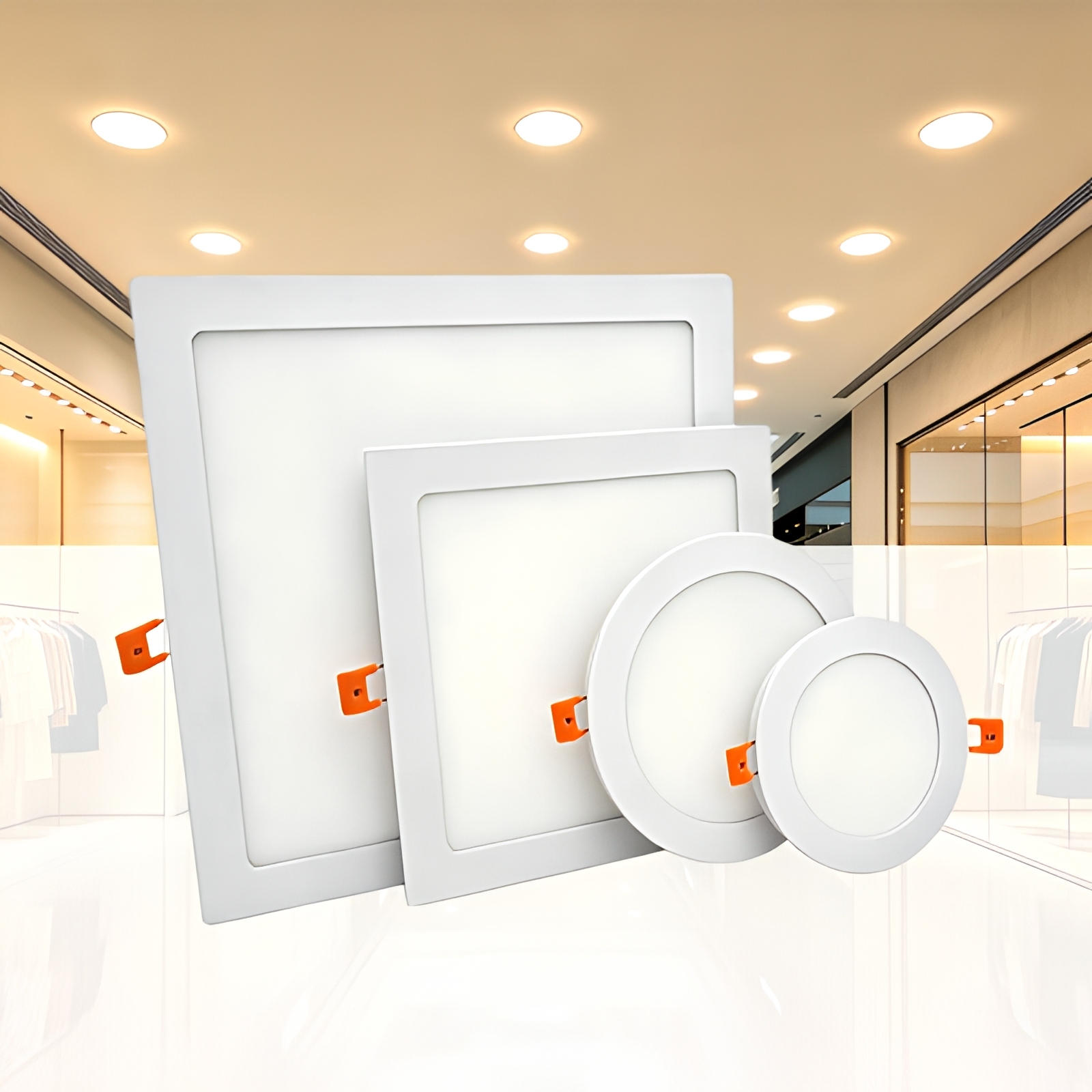 IP44 Aluminum LED Round AC85-265V Surface Mounted Down Slim Panel Light Recessed Mounted Dimmable Led Ceiling LED Lamp for Home