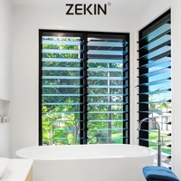 Persianas de Aluminio Modernas Personalizadas ZEKIN, Persianas Enrollables para Exteriores, Persianas Corredizas para Ventanas, Persianas de Aluminio