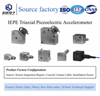 IEPE Triaxialer Beschleunigungssensor 1V/g ICP Piezoelektrischer Dreiachsen-Vibrationsbeschleunigungssensor ±5g zur Mikrovibrationsüberwachung