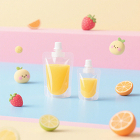 Sachet Doypack Vertical Imprimé Personnalisé en PE, Scellable à Chaud, avec Poignée, pour Aliments Bébés, Gelée, Jus, Lait, Eau, et Aliments en Conserve