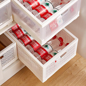 Glissière de cuisine grand <span class=keywords><strong>sous</strong></span> évier <span class=keywords><strong>organisateur</strong></span> panier de rangement Rectangle push-pull en plastique multifonctionnel tiroir <span class=keywords><strong>placard</strong></span> conteneur - Product Image 3