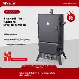 वाणिज्यिक स्वचालित गैस ग्रिल धुआं फ़ंक्शन <span class=keywords><strong>2</strong></span> बर्नर पिजो इग्निशन उच्च दबाव सुरक्षा टिकाऊ स्टील निर्माण आधुनिक - Product Image 4