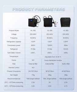 0,3P 0,5P 0,8P Kaltwasser-Tauchkühler Luftkühler Eisbad-Kühler Kaltwasser-Tauchbecken mit Kühler und Filter Ozon - Product Image 6