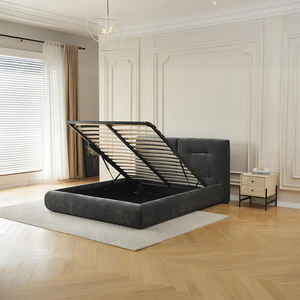 Cheap Price Comfortable Home Furniture Double Size Multi Functional Soft Leather Bedroom Storage Bed - Product Image 2