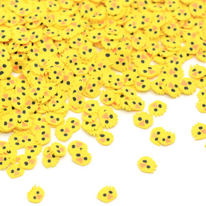 500 grammes de paillettes en argile polymère souple <span class=keywords><strong>jaune</strong></span>, en forme de poussins, pour loisirs créatifs, accessoires de nail art, décorations pour slime - Product Image 4