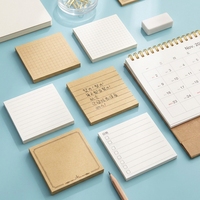 Bloc-notes adhésif carré, papier à carreaux ligné, liste de points à vérifier, papier mémo pour étudiants et bureaux
