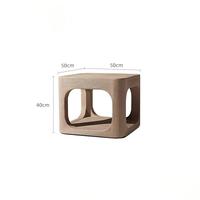Ensemble de tables d'appoint modernes en teck résistant aux intempéries pour hôtel, jardin, bord de piscine, villa, terrasse