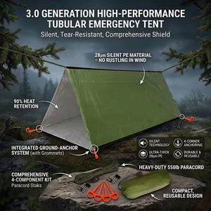 <span class=keywords><strong>Tenda</strong></span> di Sopravvivenza d'Emergenza per 1-2 Persone, Impermeabile, Ultraleggera, Pieghevole, in Mylar, per Campeggio all'Aperto - Product Image 2
