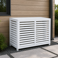 Cache-climatiseur en aluminium à persiennes, résistant aux intempéries et antirouille, protection pour unité extérieure de condenseur