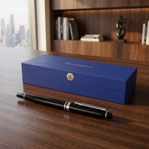 Penna Stilografica Waterman Expert Modello 106507-1 in Acciaio Inossidabile con Punta Dorata per Scrittura, Finanza e Uso Studentesco, Colore Blu - Product Image 2