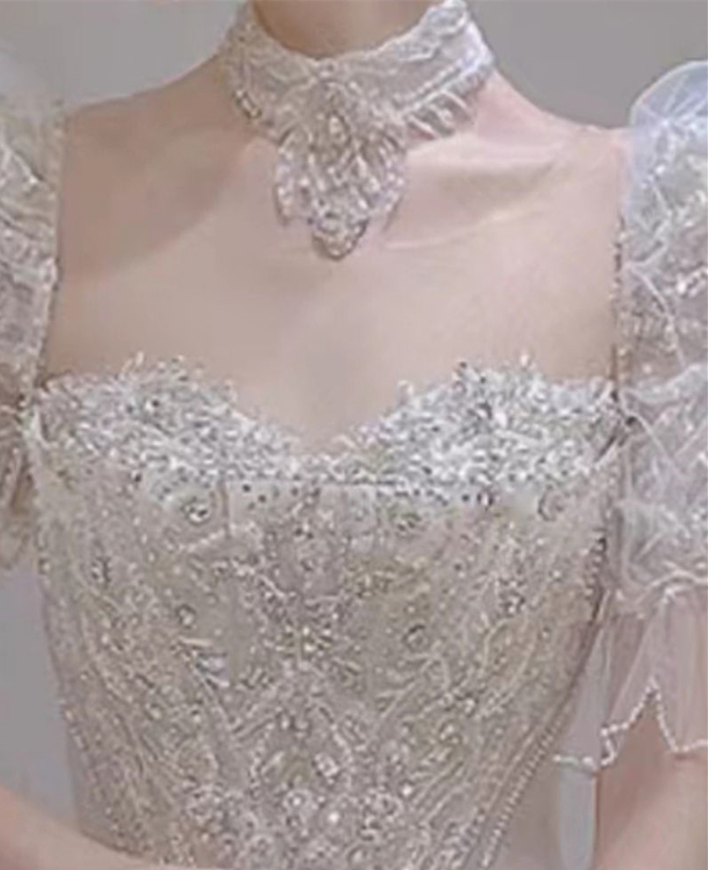 AL1328 Princess Wedding Dress 2025 New Bride Big Train Super Heavy