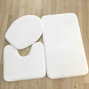 Ensemble de tapis de salle de bain en polyester vierge pour sublimation, 3 pièces - Product Image 1
