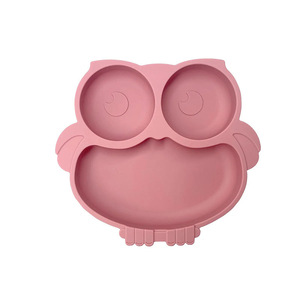 Assiette pour enfants en silicone de qualité alimentaire compartimentée en forme de hibou : Assiette pour tout-petits mignonne et antidérapante pour l'alimentation quotidienne du bébé et les repas à la maison - Product Image 6
