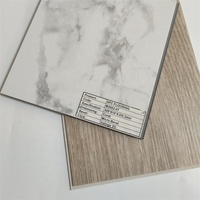 Revêtement de sol SPC en vinyle de luxe durable à clipser, effet marbre, pierre et bois, idéal pour les zones à fort trafic