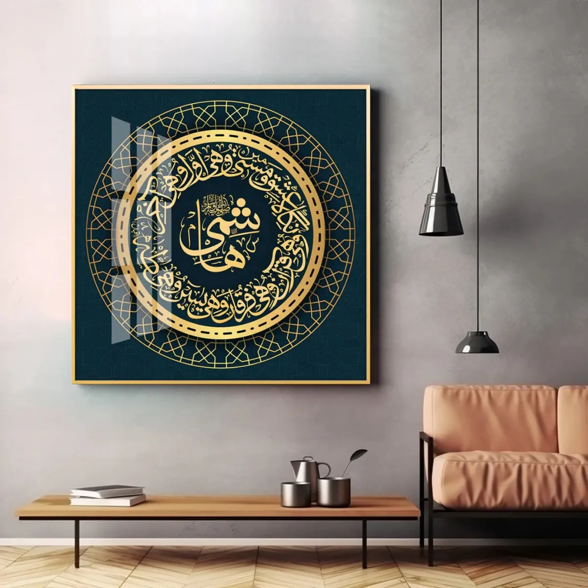 書道イスラムの装飾イスラムのギフトクリスタル磁器絵画壁アートアラー壁の装飾家のためのイスラムの装飾