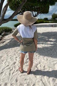 T-shirt d'allaitement 100 % coton, pull-over, haut d'allaitement avec poche, colorblock, tee-shirt de maternité respirant à manches courtes et col rond - Product Image 6