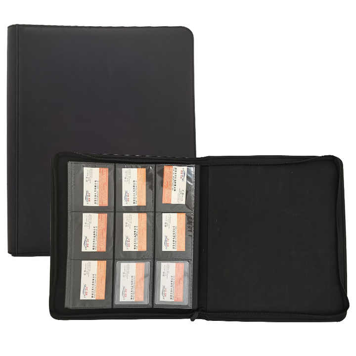 ModernQiu Custom Toploader Binder 9 Pockets PU Leather Trading Card TCG ...