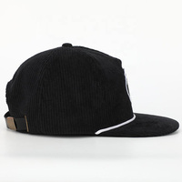 Casquettes Snapback Unisexe Classiques en Velours Côtelé Non Structuré à 5 Panneaux, Couleurs Personnalisables, avec Cordon, Idéales pour le Sport, les Activités de Plein Air et les Voyages