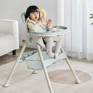Cadeira de balanço multifuncional para bebês, cadeira alta para alimentação com placa grande