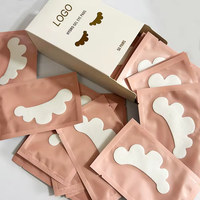 Coussinets pour les yeux d'humidité professionnels patchs de cils Hydrogel de marque privée peluches de collagène jetables sous les coussinets de cils pour les yeux 50 pièces/sac