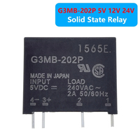 Modul Relay Solid State DC-AC 5V 12V 24V G3MB-202P G3MB 202P PCB SIP SSR AC 240V 2A Resistor Sirkuit Snubber Saklar Relay