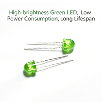 Diode LED verte Arktech 5 mm de type chapeau de paille avec un angle large de 115° pour les feux de signalisation et les panneaux publicitaires, montage traversant