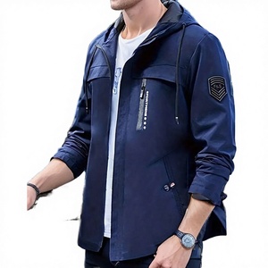 Räumungsverkauf Winter Herren Outdoor Bomberjacke Dick Warm Gefüttert mit Fleece Kapuze Übergröße Winddicht Lässig Patchwork Gefärbt mit Reißverschluss - Product Image 3