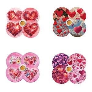 Posavasos Redondos <span class=keywords><strong>de</strong></span> Madera Aislantes con Diseño <span class=keywords><strong>de</strong></span> Corazón Rosa <span class=keywords><strong>para</strong></span> el Día <span class=keywords><strong>de</strong></span> San Valentín, Posavasos Retro <span class=keywords><strong>de</strong></span> <span class=keywords><strong>Corcho</strong></span>, Posavasos Personalizados <span class=keywords><strong>para</strong></span> <span class=keywords><strong>Mesa</strong></span> <span class=keywords><strong>de</strong></span> Café - Product Image 5