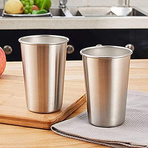 Tasse <span class=keywords><strong>de</strong></span> camping en acier inoxydable 18/8 à paroi simple <span class=keywords><strong>de</strong></span> 14 oz, sans BPA, <span class=keywords><strong>de</strong></span> haute qualité, pour la randonnée en extérieur, le café, la maison et le bar - Product Image 5