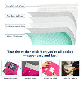 Custom Shipping Eco-Friendly Poly <strong>Bubble</strong> <strong>Mailer</strong> High Quality Packaging Bag with Self Seal Protective Custom Logo Express Mailing - Product Image 4