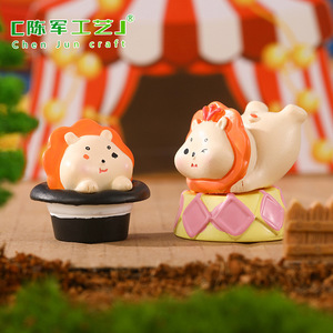 Adornos de micropaisaje Weij, pequeños leones de dibujos animados, artesanías decorativas de resina para bricolaje, escritorio, pequeños - Product Image 5