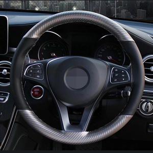 Mode sport fibre de carbone cousu <span class=keywords><strong>à</strong></span> la main couverture de volant voiture antidérapant <span class=keywords><strong>cuir</strong></span> tresse <span class=keywords><strong>pour</strong></span> volant SF140 - Product Image 5