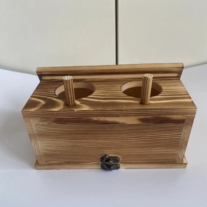 Nido de Pájaros de Madera Maciza con Doble Orificio 18x9.5x15cm, Montaje en Pared para Uso en Jardín Exterior - Product Image 3