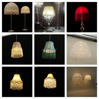 Lustre de style rococo ZKAI avec abat-jour en tissu à pompons, lumière chaude vintage française, centre de table pour décoration de scène