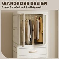 Armoire de rangement sans installation, armoire en plastique, organisateur de vêtements, armoire portable pliable pour chambre à coucher