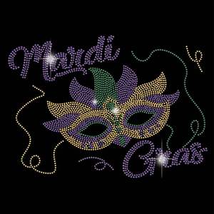 ลายปักติดเสื้อแบบรีดร้อน ลายมาร์ดิกราส์ พร้อมลายดอกฟลอร์เดลิส สำหรับงาน DIY - Product Image 5