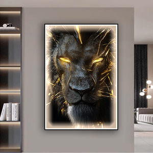 <span class=keywords><strong>Peinture</strong></span> décorative animale de luxe légère léopard d'or noir led <span class=keywords><strong>peinture</strong></span> murale lumineuse couloir atmosphère de haute qualité <span class=keywords><strong>peinture</strong></span> en cristal - Product Image 3