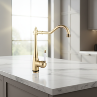 Robinet mélangeur de cuisine monocommande moderne Minwei, finition chrome laiton, avec cartouche céramique, à poser sur comptoir, pour la maison - Meilleures ventes