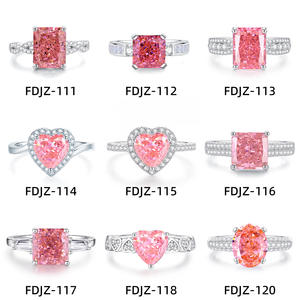 แหวนเงินสเตอร์ลิง S925ชุดสีช<span class=keywords><strong>ม</strong></span>พูประดับอัญมณีสีเงินเรียบง่ายตัดสดใสความรักยอดนิยมเครื่องประดับสำหรับผู้หญิงในวันครบรอบขายส่งได้ตา<span class=keywords><strong>ม</strong></span>ต้องการ - Product Image 2