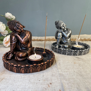 Southeast Asian Sleeping Buddha Statue TGA20 <strong>Thai</strong> Candlestick Incense Seat Yoga Zen Resin Crafts Home Decoration Buddhism - Product Image 1