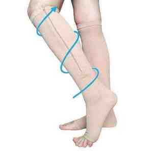 Tùy chỉnh Zip Up footless nén vớ 15-20mmhg mở Toe dây kéo nén vớ Vớ với dây kéo - Product Image 5