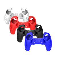 Pour manette de jeu PS5, étui de protection en silicone épaissi, embossé, antidérapant, résistant aux chutes, poignées pour joysticks, modèle PS5-2