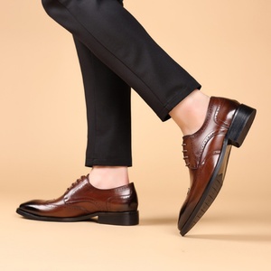 Zapatos de Vestir Formales de Otoño para Hombre <span class=keywords><strong>ENSI</strong></span>, de Cuero Genuino, Suaves, Transpirables, con Aumento de Altura, para Negocios, Impermeables, con Punta en Pico - Product Image 4