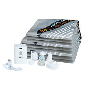 ถุงซีลสูญญากาศ PE แบบ 10 ชิ้น พร้อมปั๊มลมไฟฟ้าและปั๊มมือ ความจุ 200 มล. สำหรับจัดเก็บเสื้อผ้า กระเป๋าเดินทาง ของใช้สำหรับการเดินทางและการย้ายบ้าน - Product Image 5