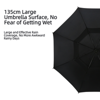 Parapluie de golf à double auvent de 30 pouces avec logo personnalisé, ouverture automatique, grand auvent ventilé pour événements, cadeaux d'entreprise