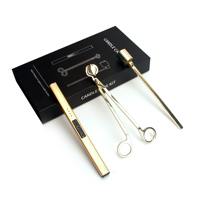 Kit d'accessoires élégant pour bougies parfumées : Coupe-mèche, éteignoir et briquet électrique USB – Idéal pour un cadeau de pendaison de crémaillère