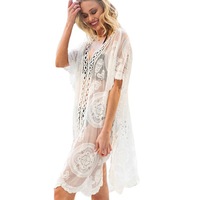 Maillot de bain bikini brodé en dentelle pour la plage Robe de plage pour les vacances