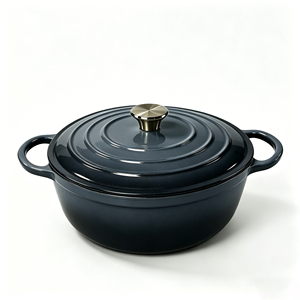 Pentola Olandese Classica in Ghisa Smaltata da 4,32L, Durevole, con Doppio Manico, Antiaderente, Coperchio Isolato, Adatta per Forno, Gas e Induzione - Product Image 4