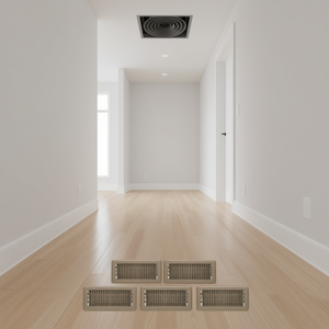 Lot de 6 grilles de ventilation en fer pour sol, 4 x 10 pouces, marron, modèle D0100X3EEIP pour systèmes de climatisation domestiques - Product Image 2